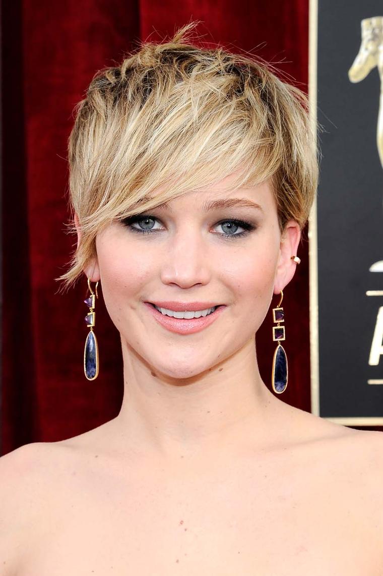 Drop earrings and colourful jewels light up the Screen Actors Guild Awards red carpet in LA
