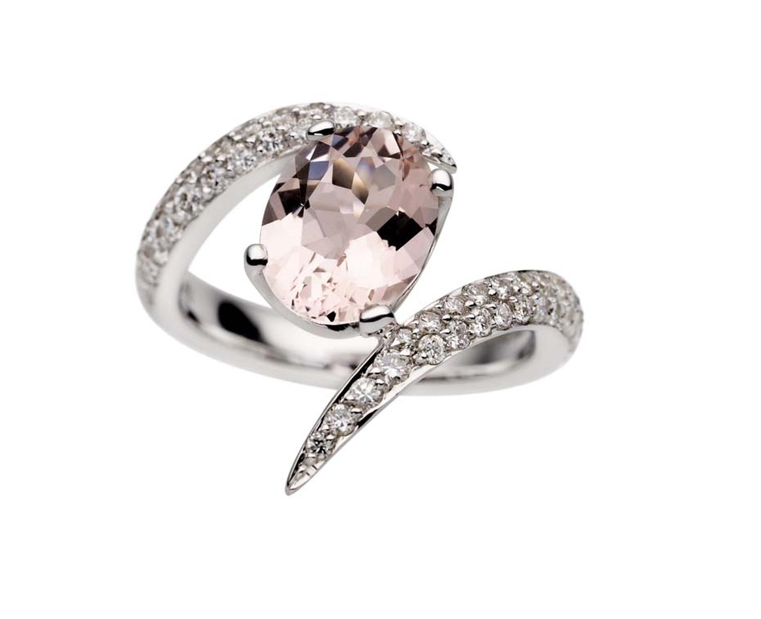 Shaun Leane Aurora platinum and morganite ring (£3,570).