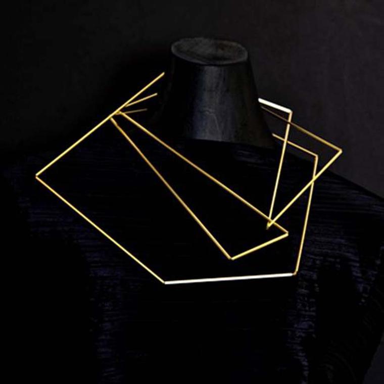 Ute Decker 'Articulation' sculptural necklace in Fairtrade gold (£8,900).