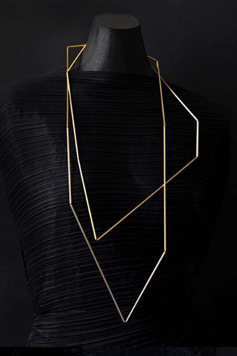 Ute Decker 'Articulation' sculptural necklace in Fairtrade gold (£8,900).