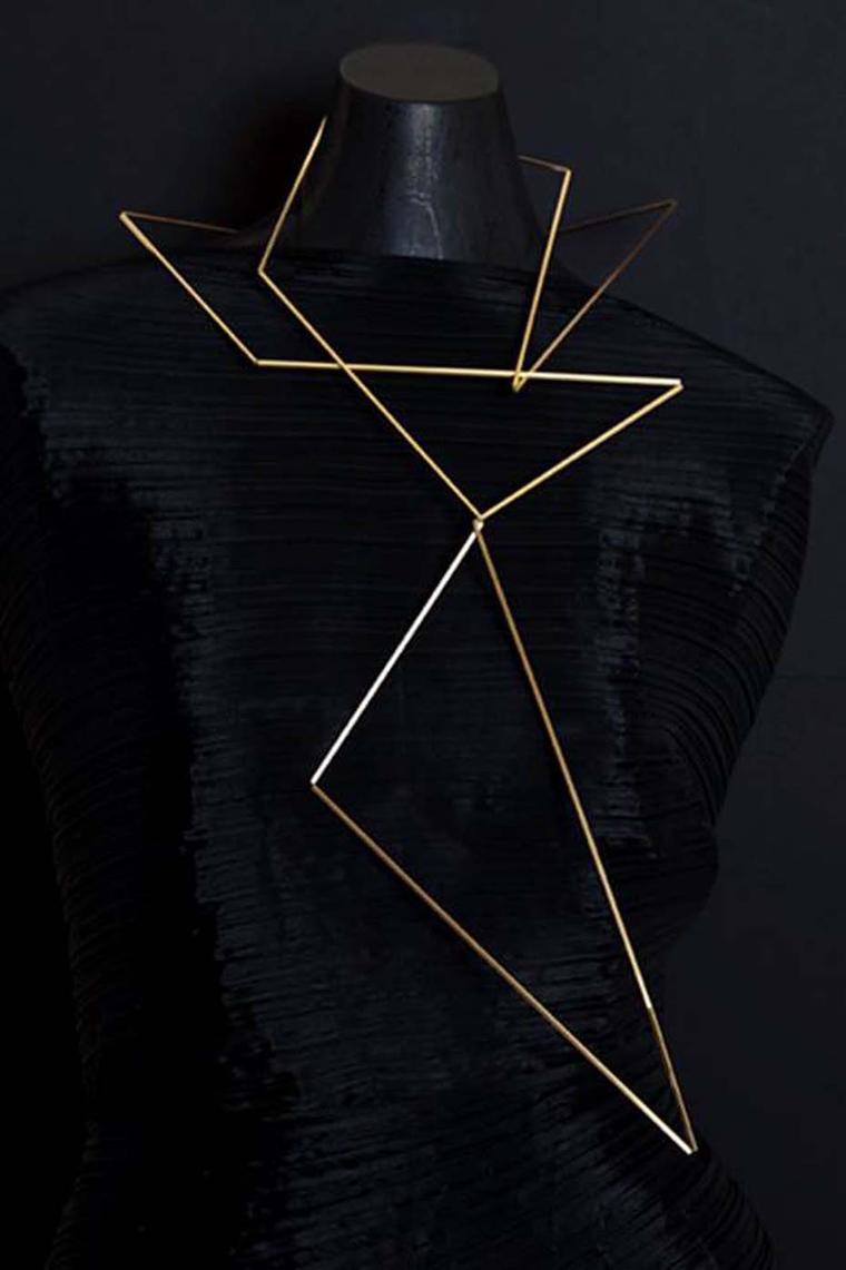 Ute Decker 'Articulation' sculptural necklace in Fairtrade gold (£8,900).