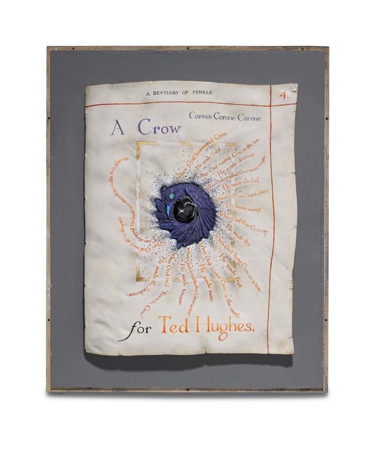 Kevin Coates 'A Crow for Ted Hughes' 2012 brooch