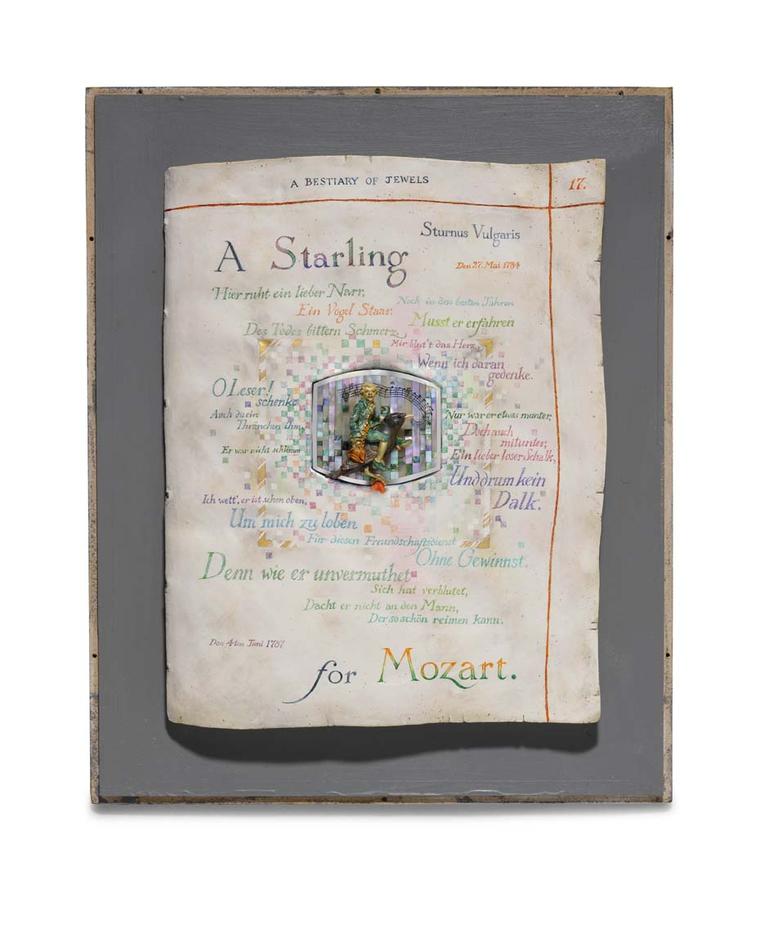 Kevin Coates 'A Starling for Mozart' 2012 brooch