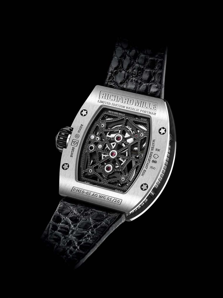 The reverse of Richard Mille's RM19-01 Natalie Portman