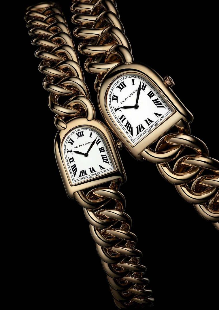 Ralph Lauren Stirrup watches in rose gold