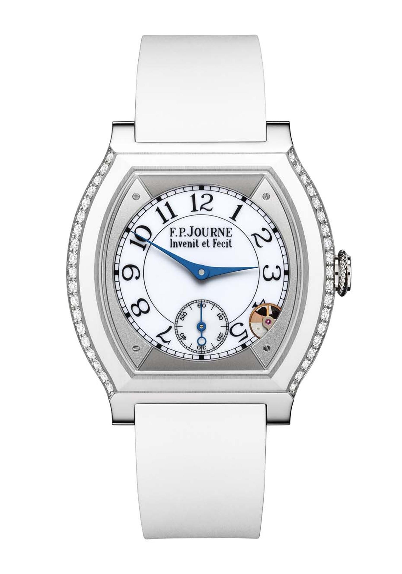 F.P. Journe Élégante watch in titanium and white rubber