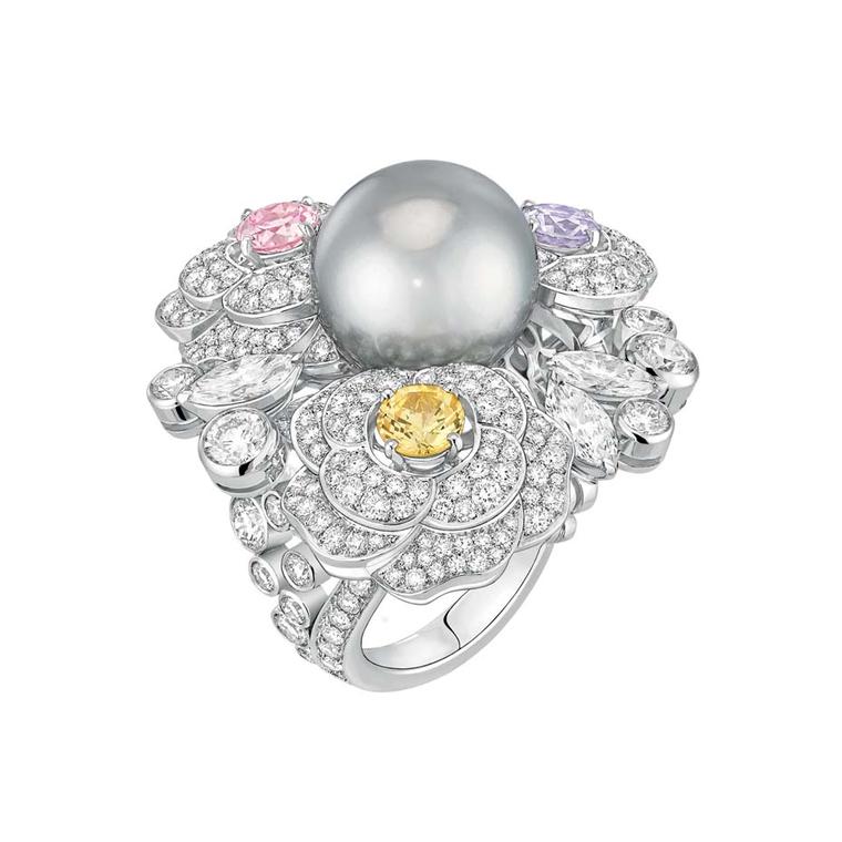 Chanel Printemps de Camélia ring, from the new Les Perles de Chanel collection