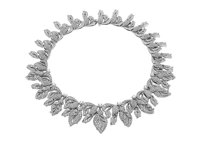 Bulgari 'Four Seasons Winter' necklace in platinum with brilliant-cut diamonds and pavé-set diamonds
