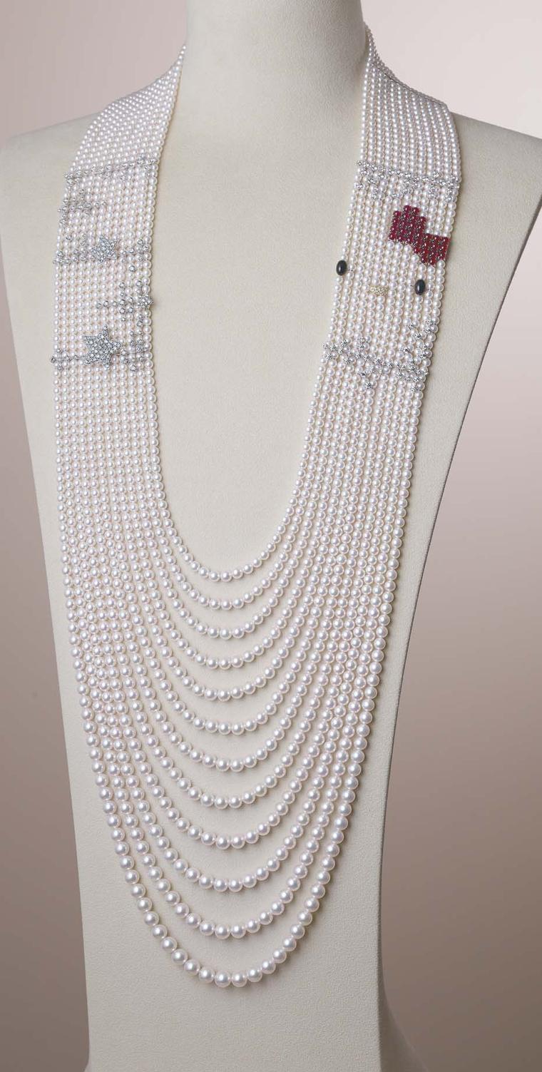 Mikimoto x Hello Kitty pearl necklace