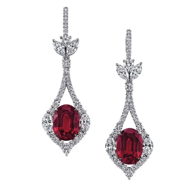 Omi Privé ruby and diamond earrings