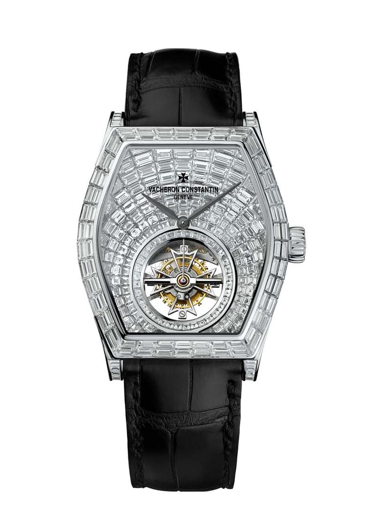 Vacheron Constantin's Malte Tourbillion HJ features 418 baguette-cut diamonds.