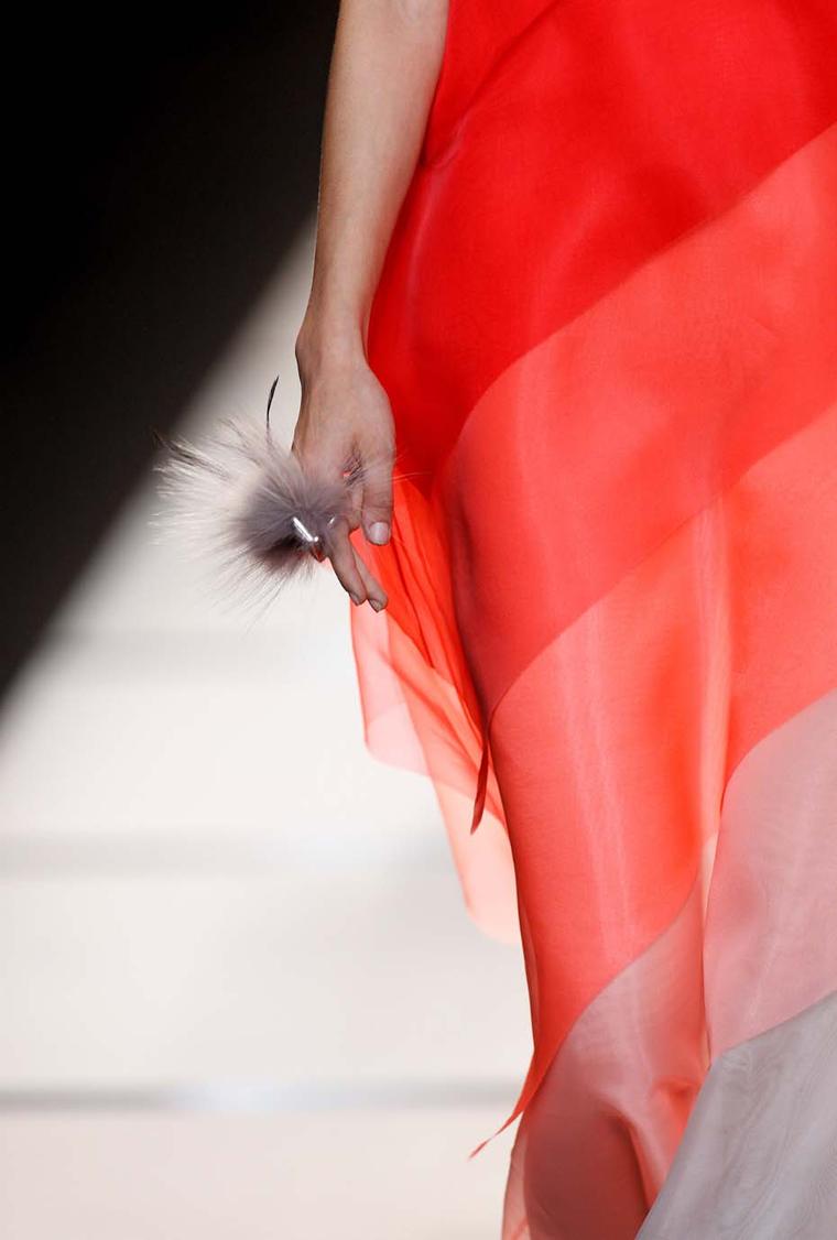 Delfina Delettrez collaborated with creative director Karl Lagerfeld and her mother, accessories designer Silvia Venturini Fendi, on the jewellery for Fendi's Spring/Summer 2014 show