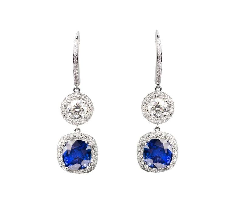 The earrings worn by BAFTAs 2014 presenter Gillian Anderson were set with 30ct sapphires and 18ct diamonds.