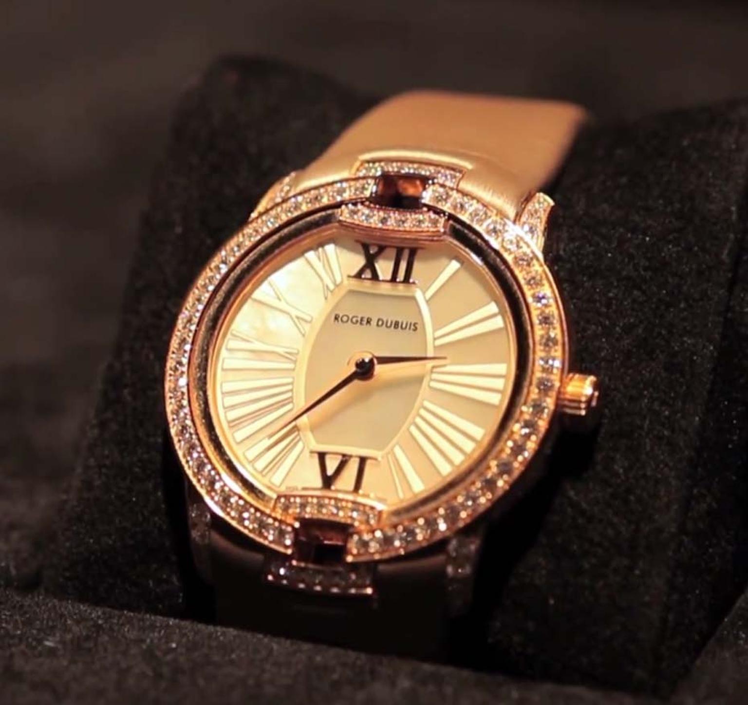 Roger Dubuis Velvet watch with diamonds and pink sapphires