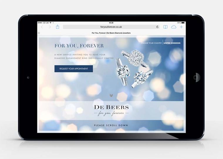 De Beers enhances its bespoke engagement ring service For You Forever with a new interactive website