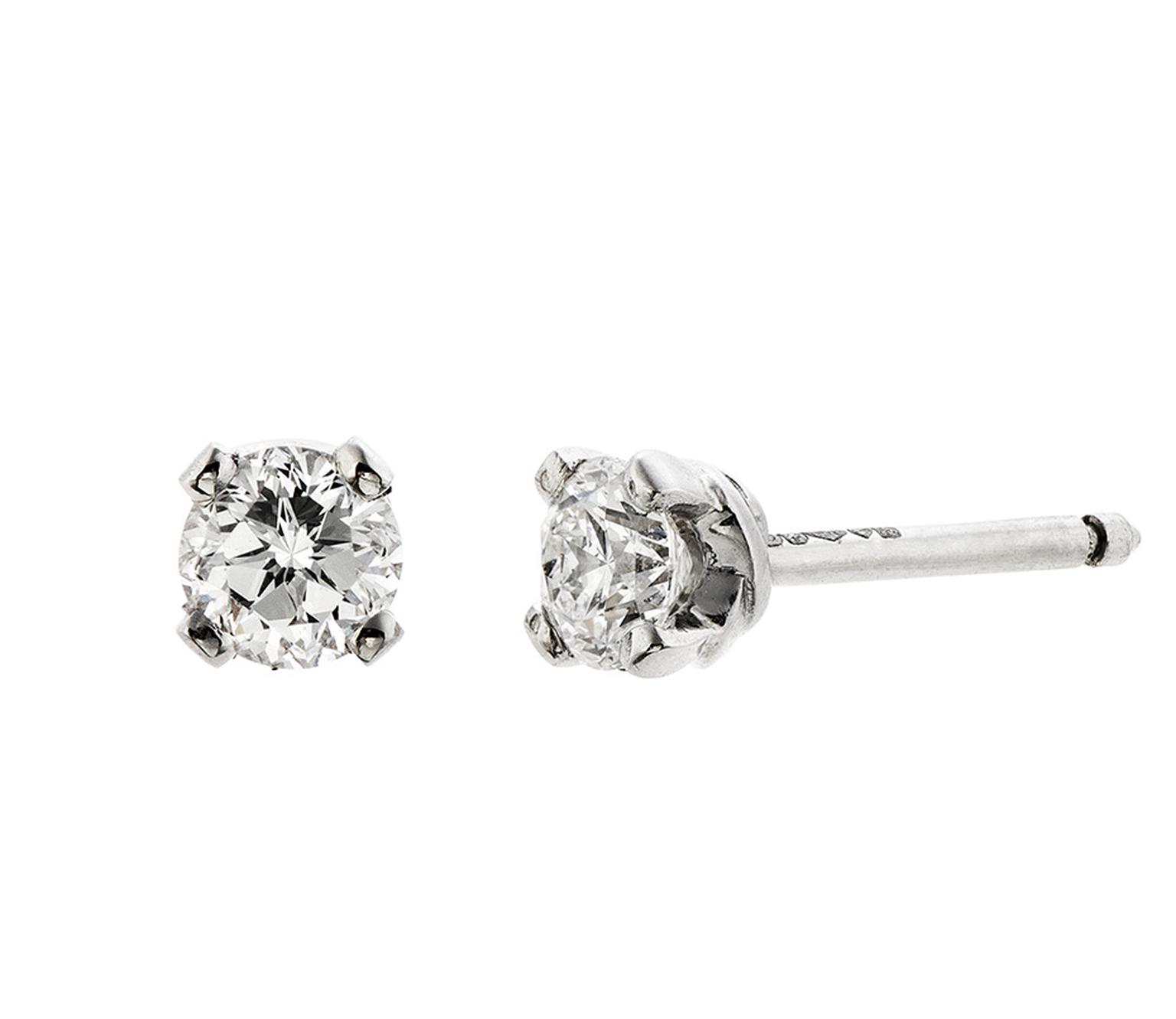 Garrard Eternal Cut solitaire diamond stud earrings