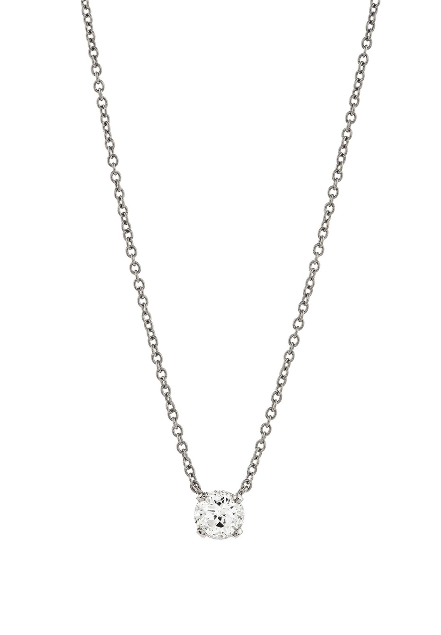 Garrard Eternal Cut solitaire diamond necklace