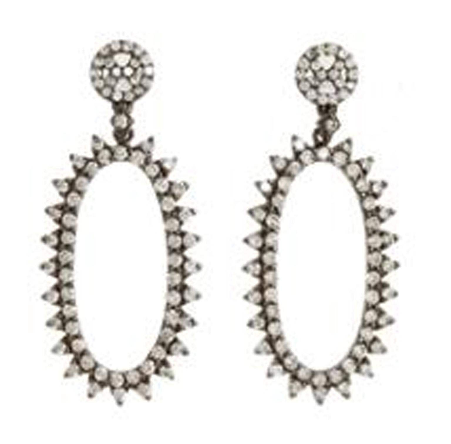 Deborah Pagani Family Jewels collection white gold Morningstar earrings