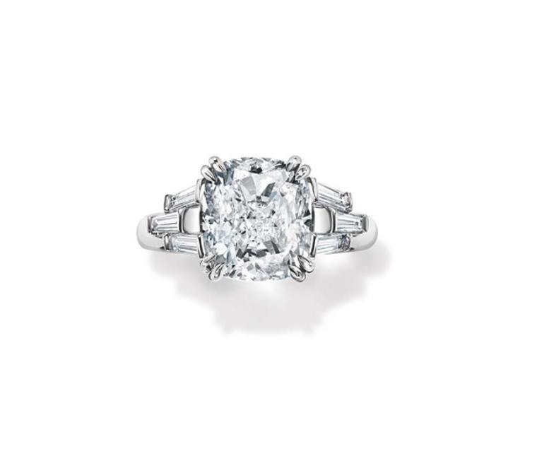 Harry Winston The Ultimate Bridal Collection cushion cut diamond engagement ring