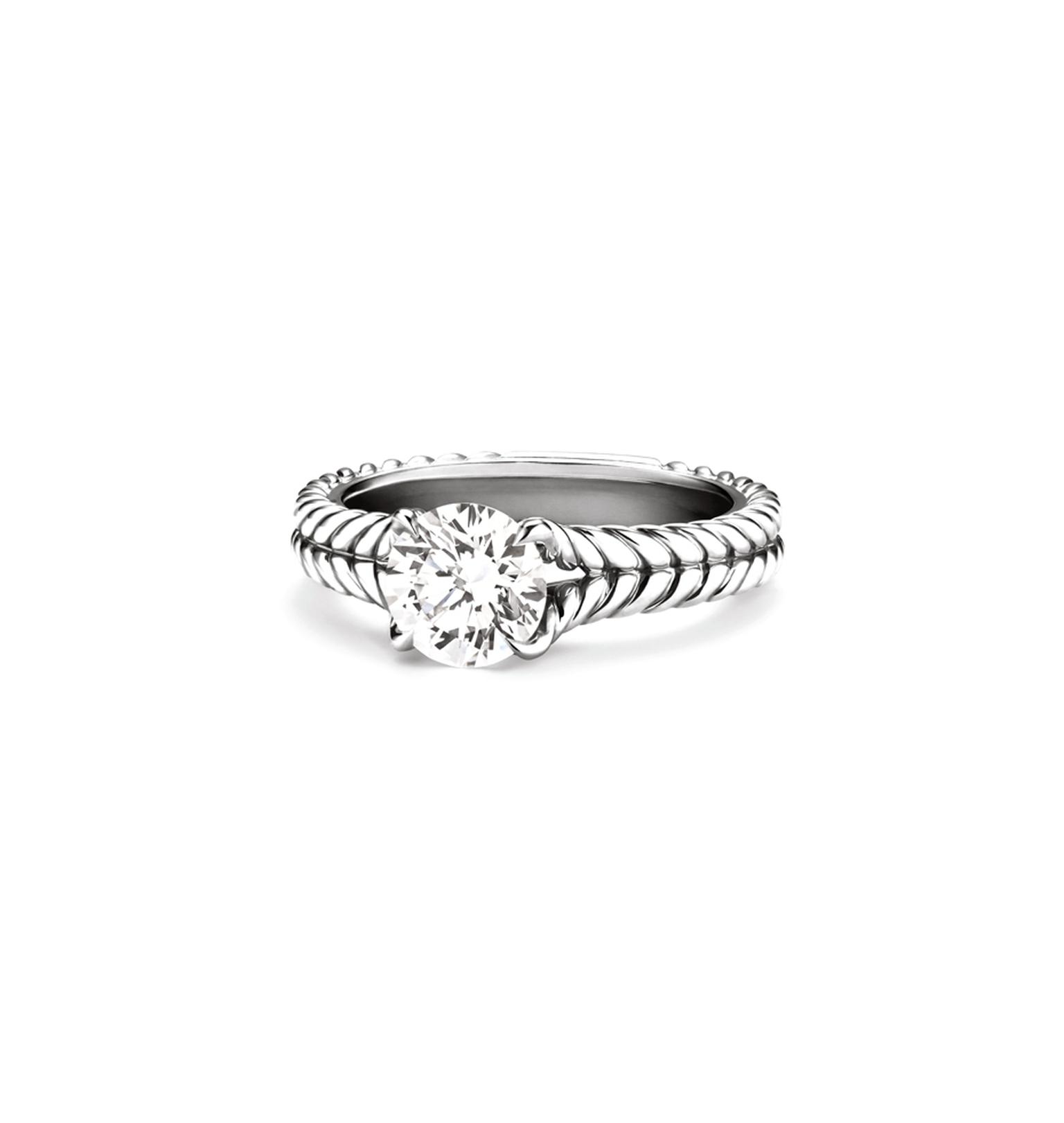 David Yurman Signature Cut engagement ring.