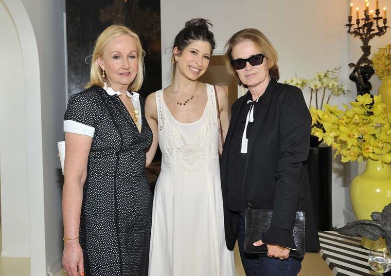 Pamela Love, centre, who last year won the prestigious CFDA Swarovski Accessory Design award, presented her 35-piece collection to magazine editors including Lisa Love, right, the West Coast editor of Vogue