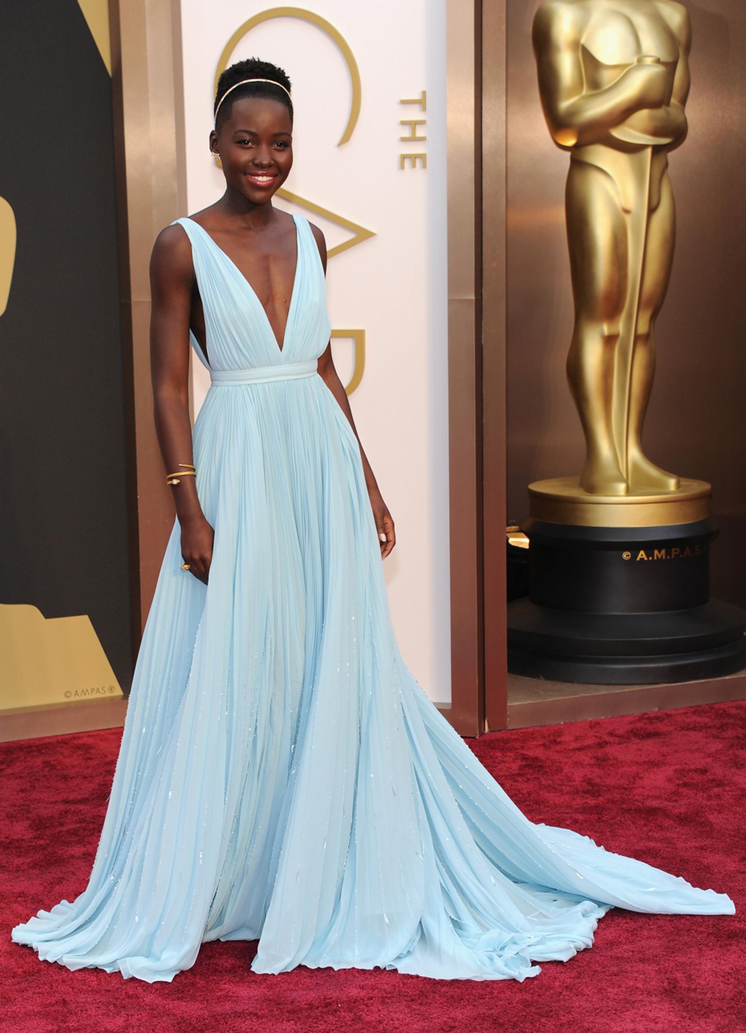 Best Supporting Actress winner, Lupita Nyong'o, dazzled in Fred Leighton jewels at the 86th Annual Academy Awards