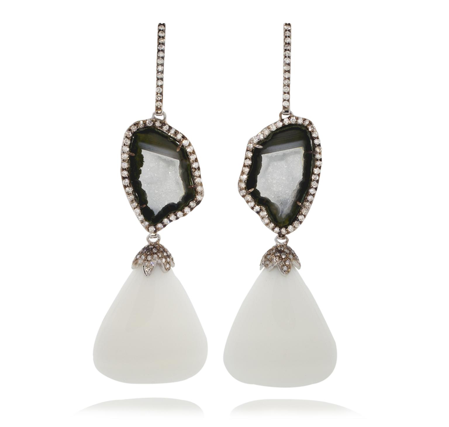 Kimberly McDonald geode earrings.