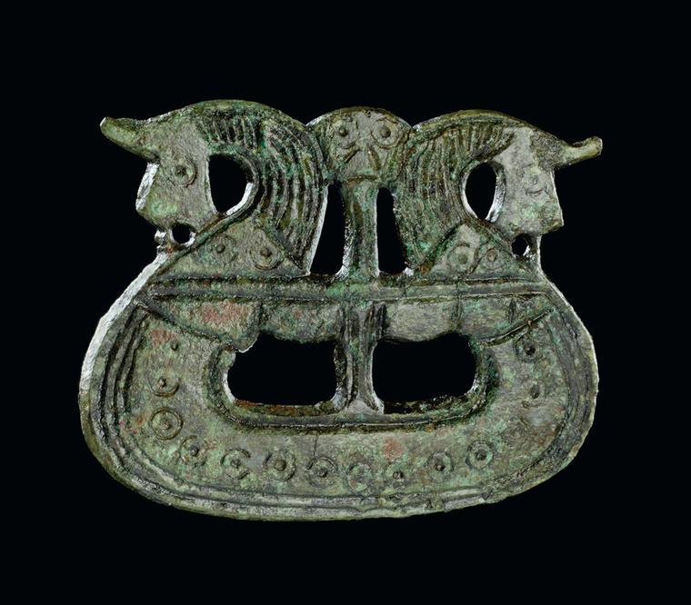 800-1050 AD copper alloy Ship brooch. Tjørnehøj II, Fyn, Denmark. © The National Museum of Denmark