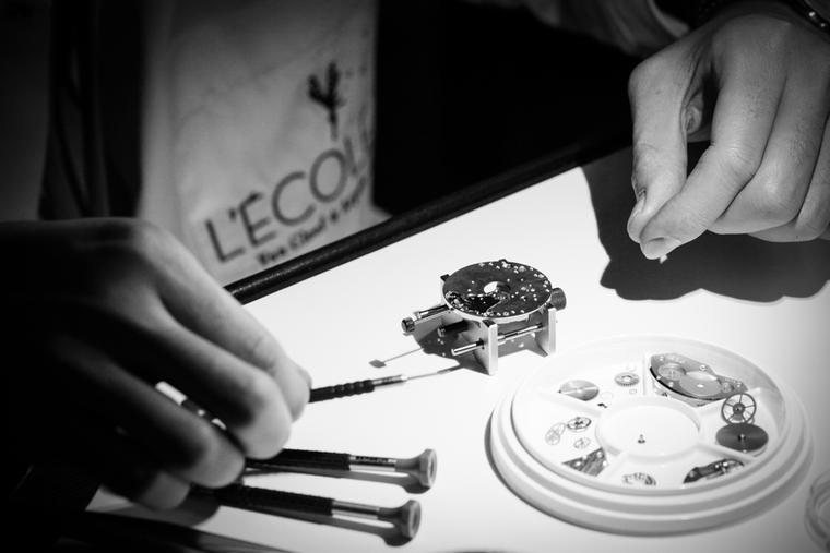 The watchmaking workshop at L'École Van Cleef & Arpels enables students to learn the intricacies of a mechanical watch