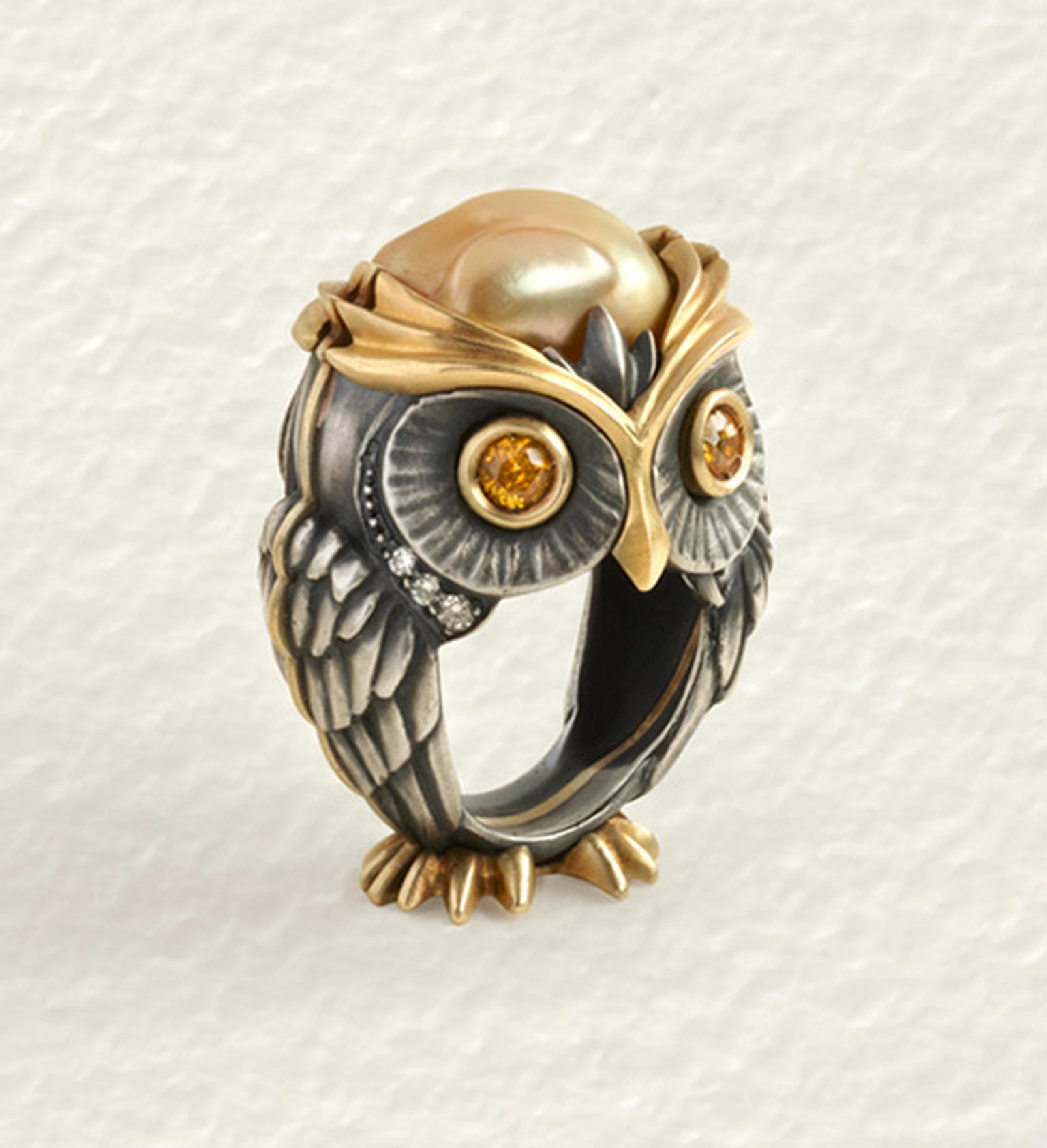Elvira Cammarata Owl ring.