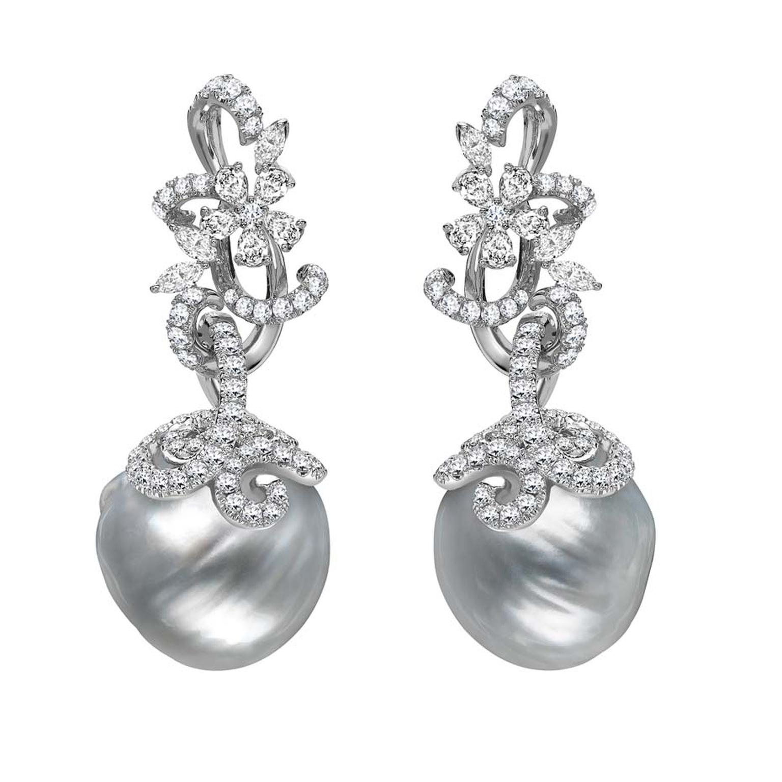Mikimoto Regalia Collection Arabesque earrings featuring