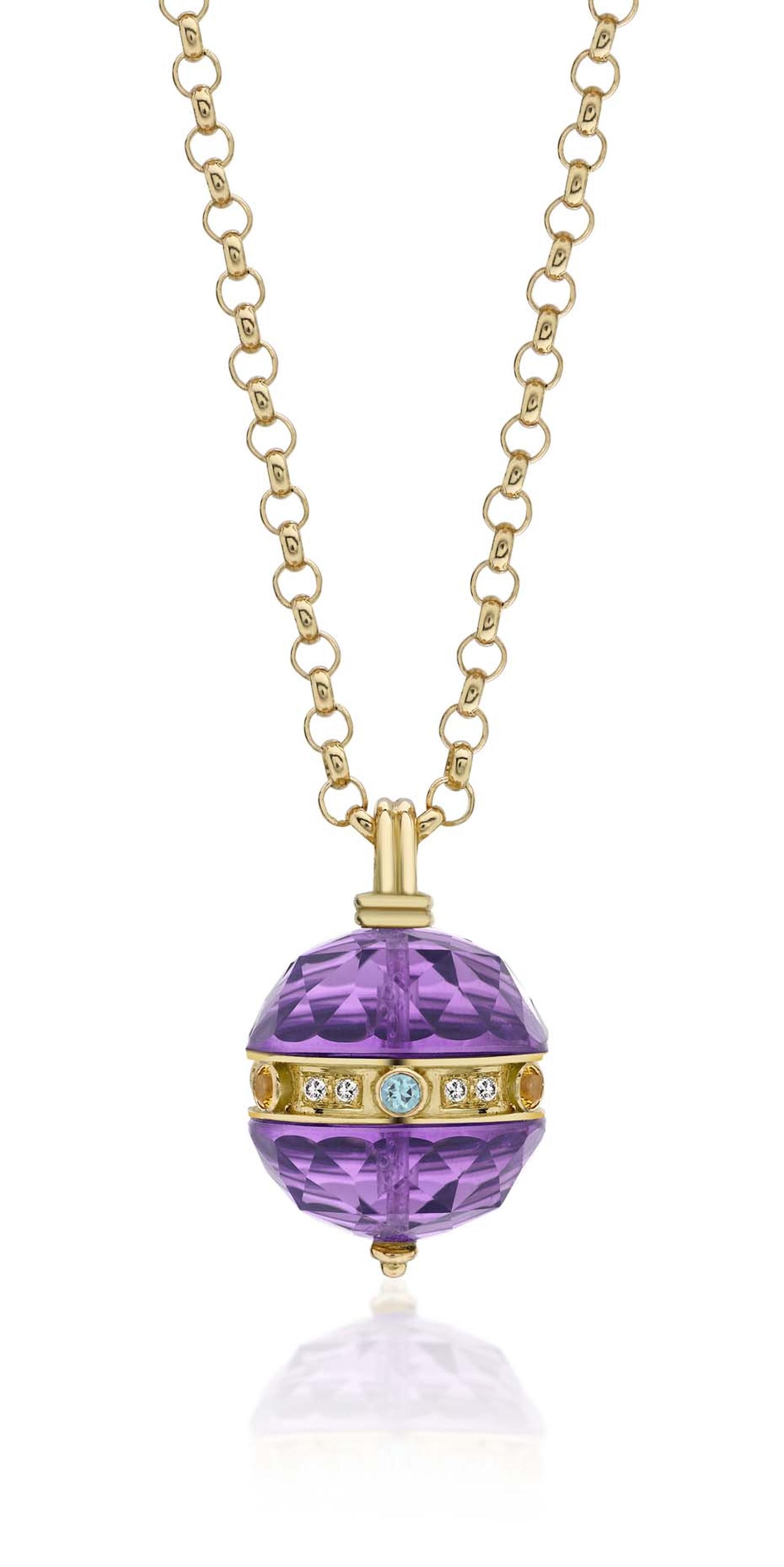 Kiki McDonough large Opera amethyst necklace