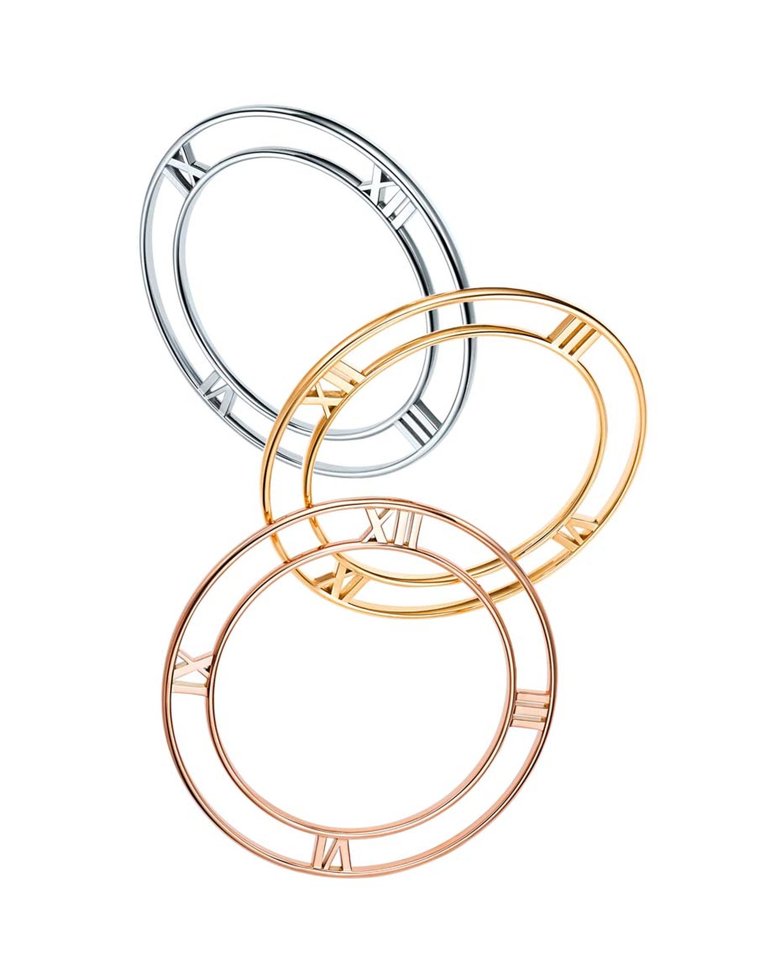 New Tiffany & Co. Atlas II bracelets are available in yellow, rose or white gold as well as sterling silver and titanium