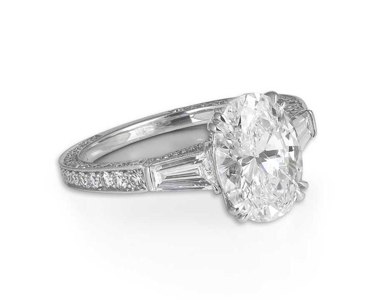 301170 events service, paired with David Morris’ oval and baguette-cut diamond engagement ring