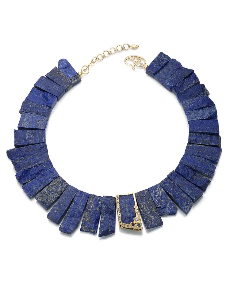 Coomi gold and lapis lazuli necklace.