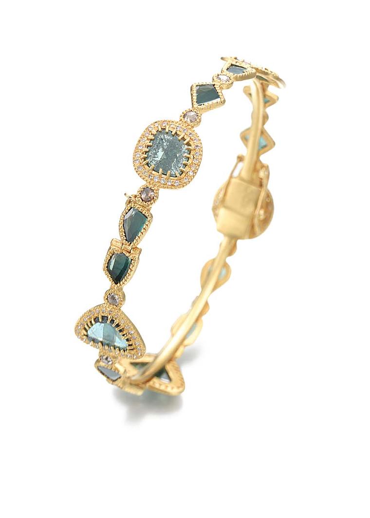 Coomi gold and aqua bracelet.