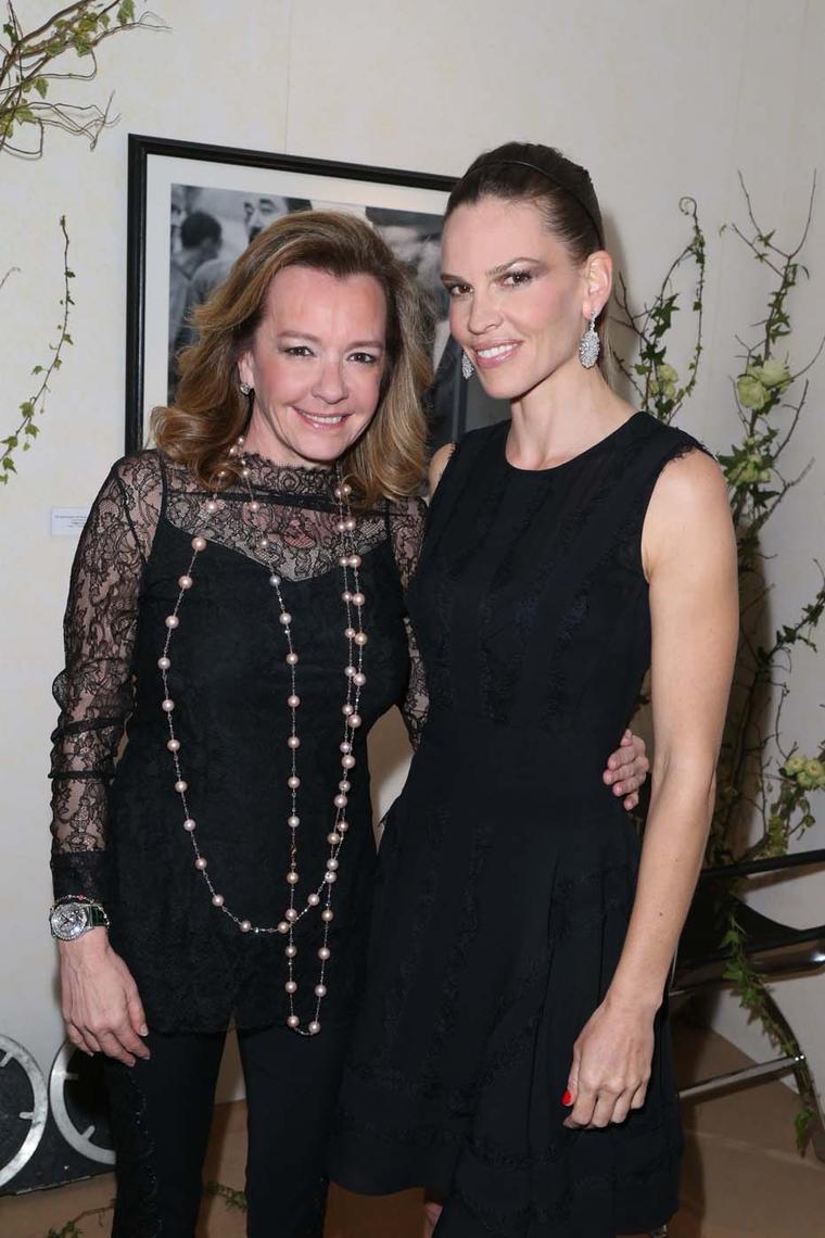 Hilary Swank and Caroline Scheufele were present when the announcement took place during a cocktail party held at the Chopard boutique.