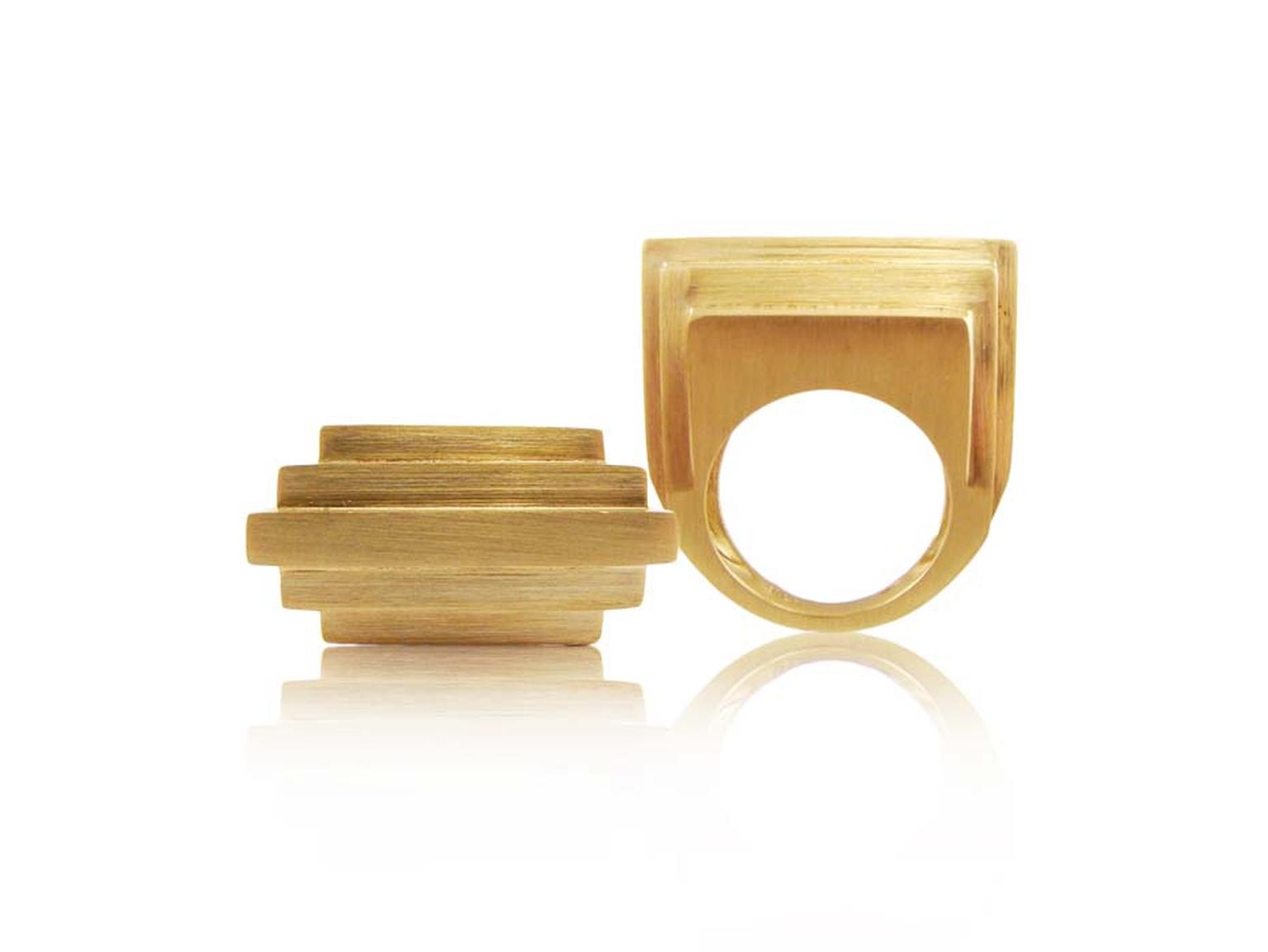 Corrado Giuspino gold sculpture ring.