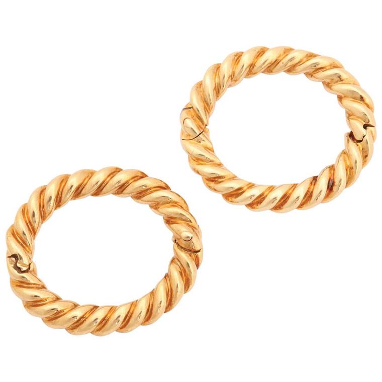 David Webb Twisted Hoop gold cufflinks ($3,250), available at 1stdibs.com. Image by: ScullyFoto.com