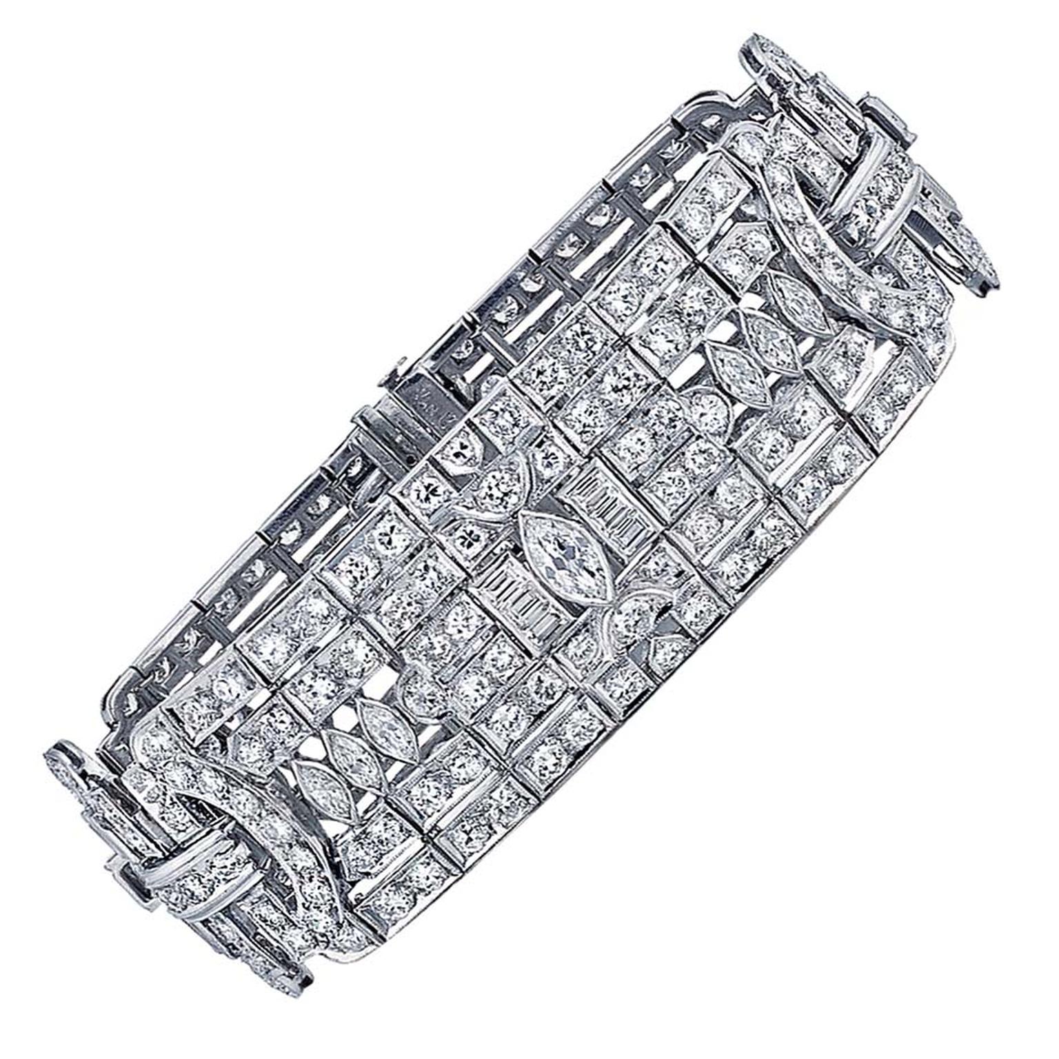 Van Cleef & Arpels 1920s Van Cleef & Arpels Diamond Platinum Bracelet ($239,000), available at 1stdibs.com. Image by: ScullyFoto.com