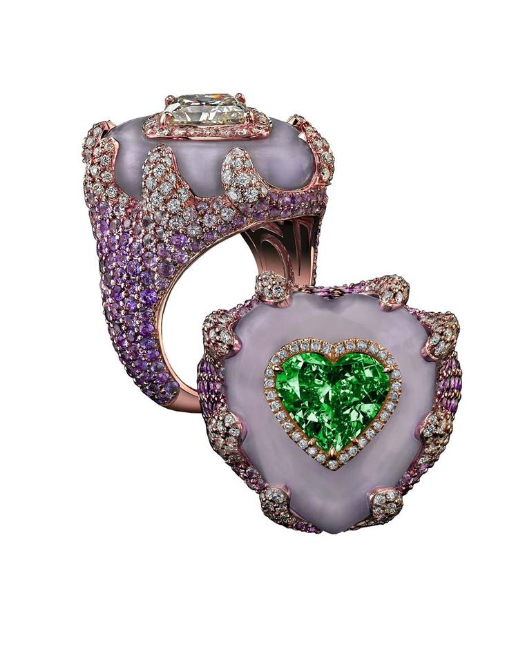 Robert Procop Exceptional Jewels collection 7.06ct Emerald Heart ring