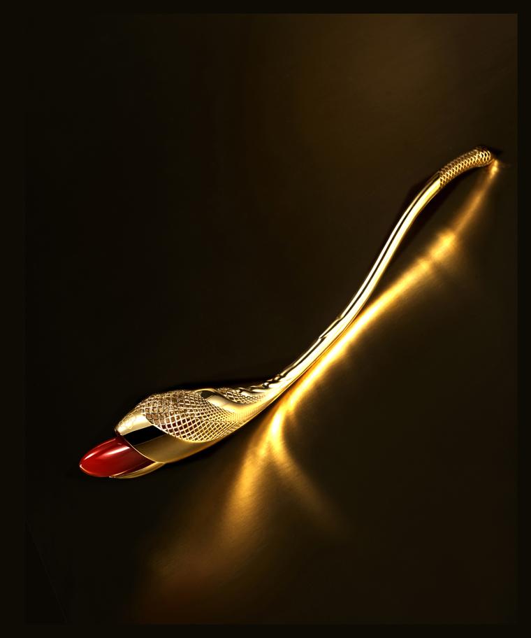 Myungji Ye The Flight gold hairpin with carnelian