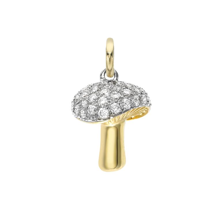 Asprey gold Mushroom charm with diamonds (£3,900)