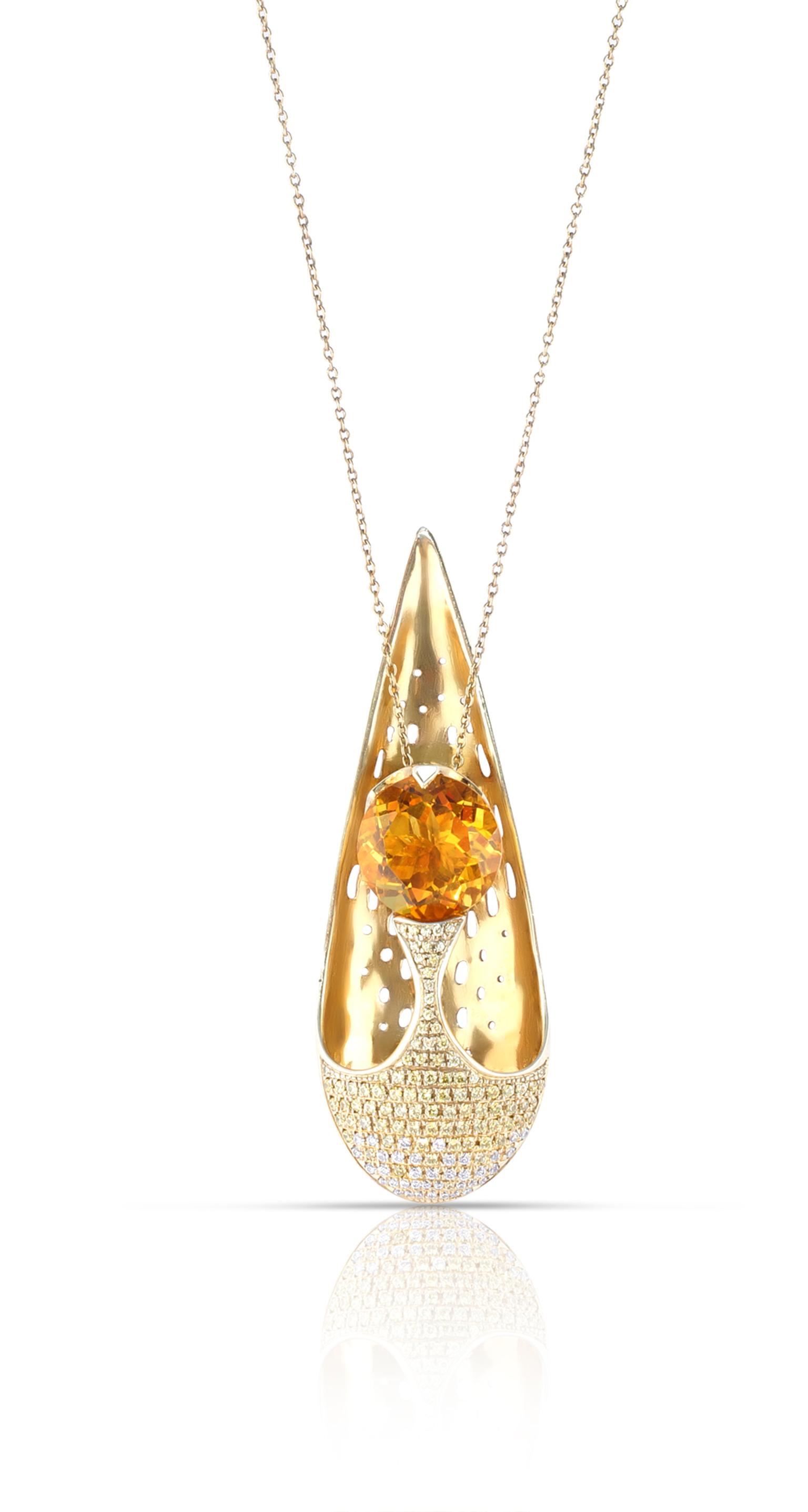 Phioro jewellery citrine pendant.