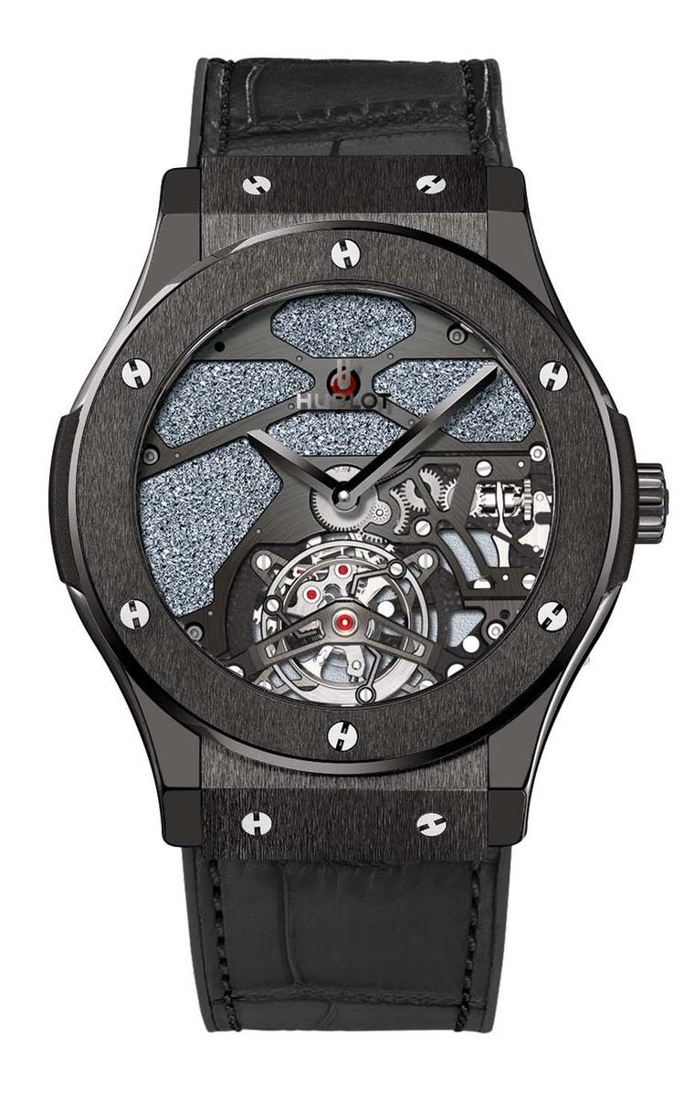 The Hublot Classic Fusion Tourbillon Firmament is the first watch to incorporate an osmium crystal dial. Osmium belongs to the platinum group and is the world's rarest metal