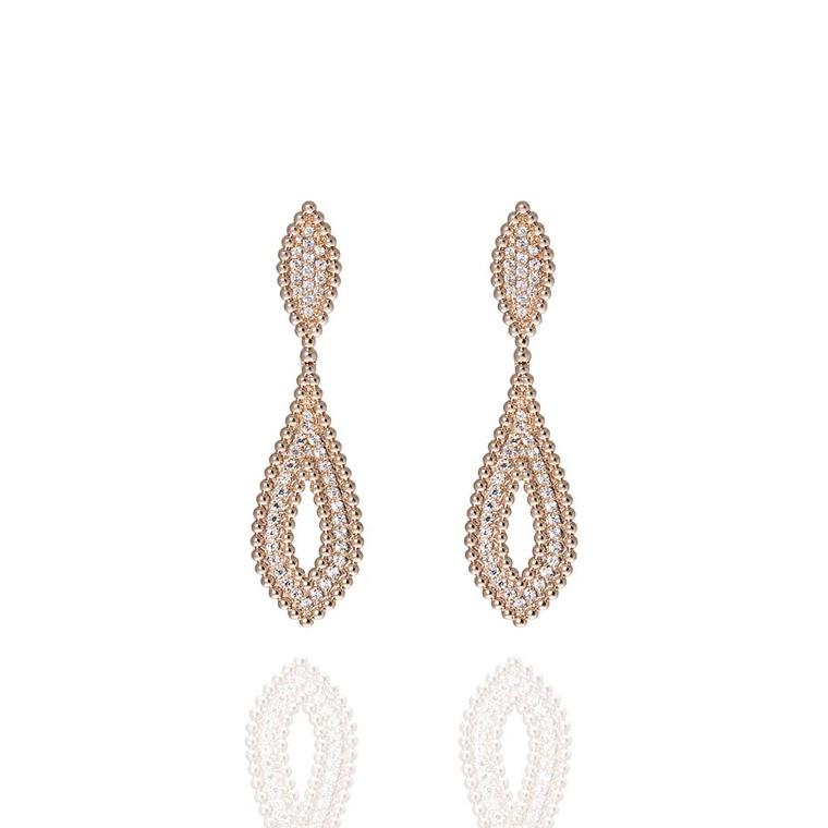 Carla Amorim Russia Collection rose gold Fountain earrings, inspired by the Peterhof Palace, known to many as the 'Russian Versailles.'