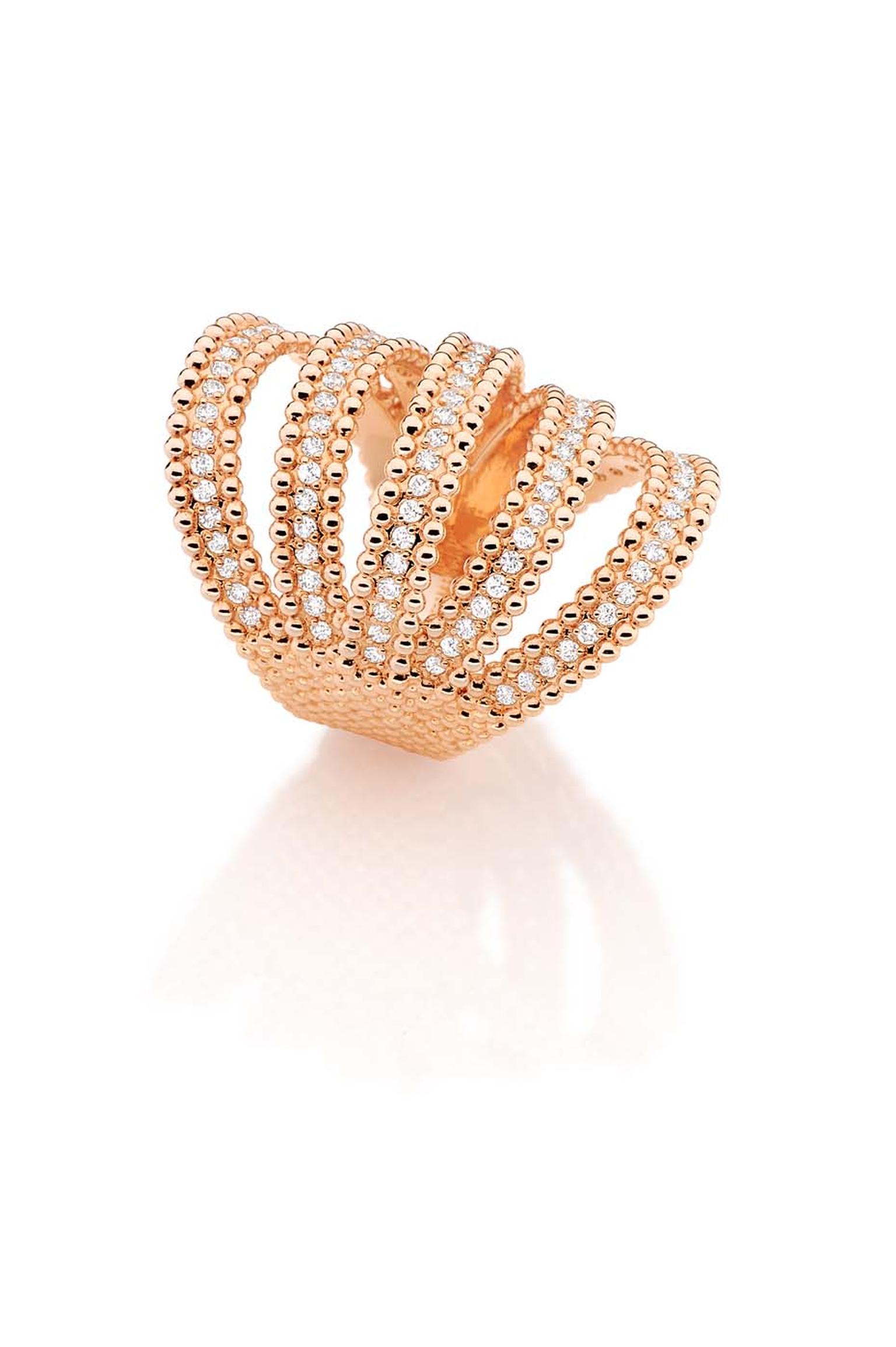Carla Amorim Russia Collection rose gold Fountain ring, inspired by the architecture of the Peterhof.