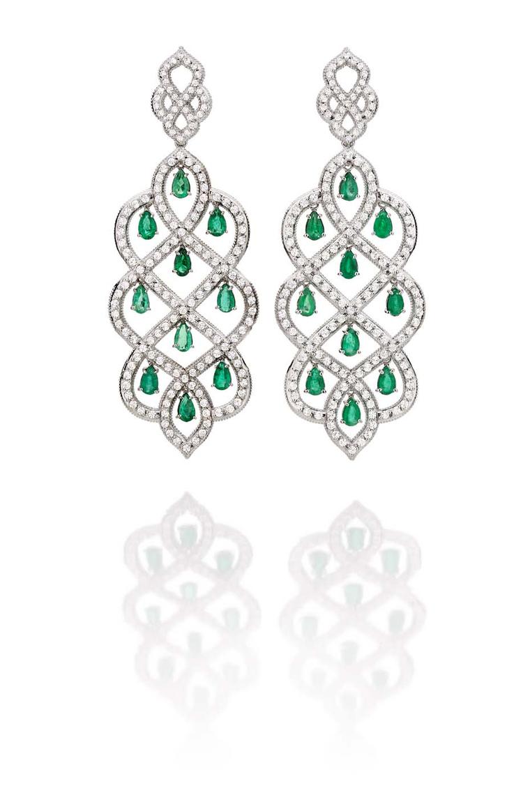 Carla Amorim Russia Collection Taiga emerald earrings, inspired by the Russian Boreal forests