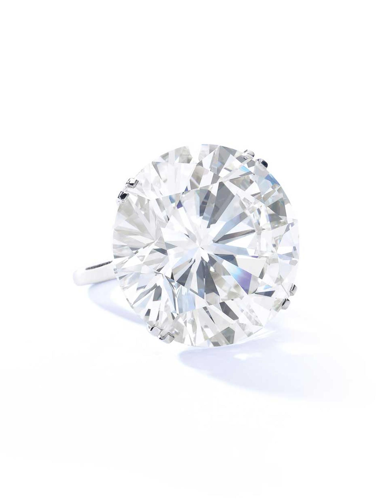 Graff 103.46ct diamond ring. Sold for CHF 4,309,000 (estimate: CHF 3,200,00 - 4,460,000)