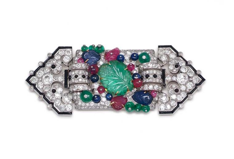 London antique jewellery dealer Symbolic & Chase's example of a rare Cartier Tutti Frutti brooch.
